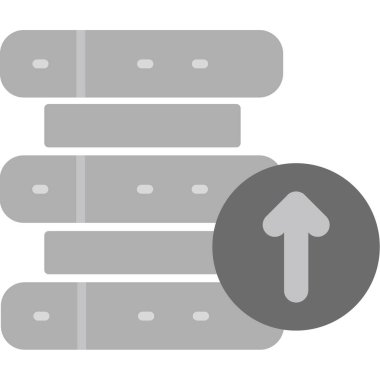 Veri yükleme web simgesi, vektör illüstrasyonu