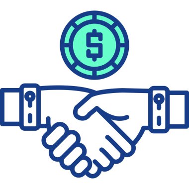 - Anlaştık. Web simgesi basit illüstrasyon