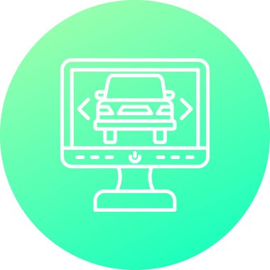 Modern araba simgesinin vektör illüstrasyonu