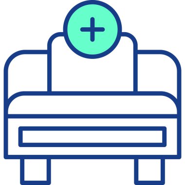 Yatağa. Web simgesi basit illüstrasyon