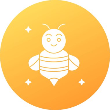 Arı simgesinin vektör illüstrasyonu