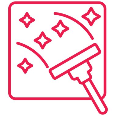 Şirin bir fırça simgesinin vektör çizimi