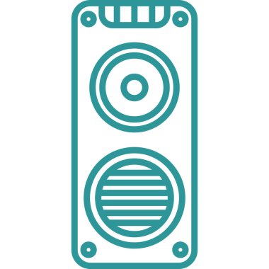 Mavi hoparlör simgesinin vektör çizimi