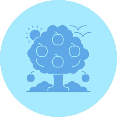 Ağaç simgesinin vektör illüstrasyonu