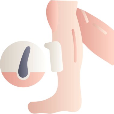 İnsan bacağı, illüstrasyon, beyaz arkaplan vektörü.