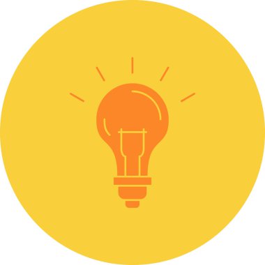 ampul simgesi, vektör illüstrasyonu