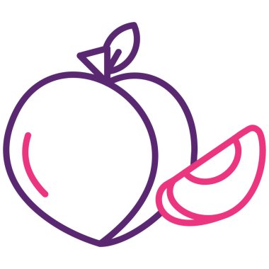 Elma. Web simgesi basit illüstrasyon