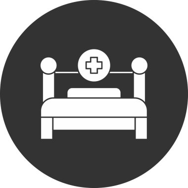 yatağın moda tasarımı simgesi izole edildi.