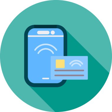 Kredi kartı ödeme ikonu, düz tasarım tarzı. vektör illüstrasyonu