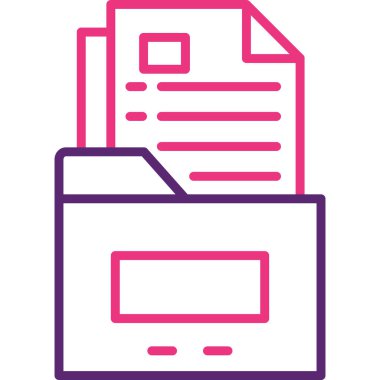 Dosya. Web simgesi basit illüstrasyon