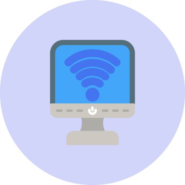 Kablosuz. Web simgesi basit illüstrasyon