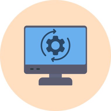 Bilgisayar. Web simgesi basit tasarım