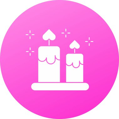 Bir mumun vektör illüstrasyonu