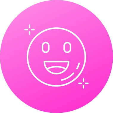 Mutlu duygu simgesi, vektör tasarımı