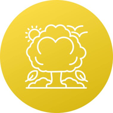 meşe simgesi vektör illüstrasyonu