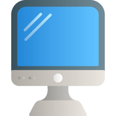 Çizgi film stili izole edilmiş vektör illüstrasyonunda bilgisayar simgesi. bilgisayar