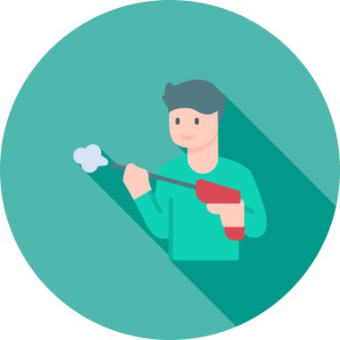 Akıllı telefon vektör illüstrasyonkullanan adam