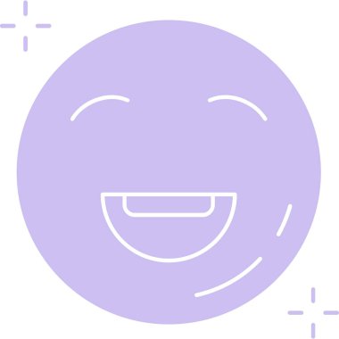 Gülümse. Web simgesi basit illüstrasyon