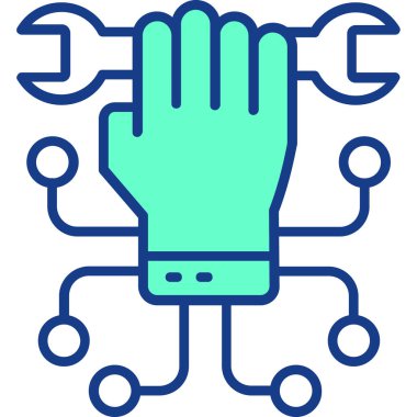 Eldiven. Web simgesi basit illüstrasyon