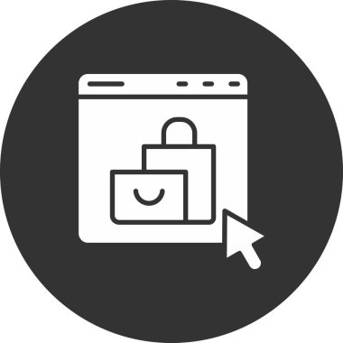 Alışveriş poşeti ikonu. Basit resimleme