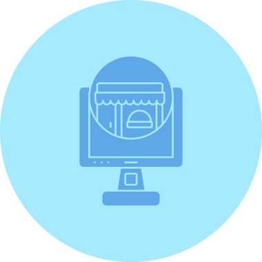 Bilgisayar. Web simgesi basit illüstrasyon