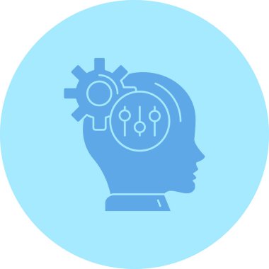 İnsan beyin simgesinin vektör illüstrasyonu