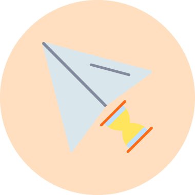 Uçurtma. Web simgesi vektör illüstrasyonu