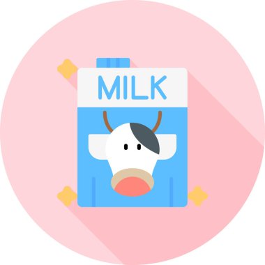 süt vektörü düz simgesi