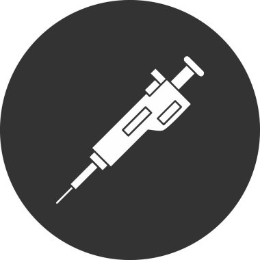 şırıngalı rringe, aşılarla ilgili vektör çiziminin basit simgesi