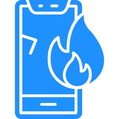 ateş ateşi simgesi doldurulmuş dış hat biçiminde