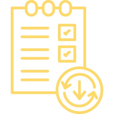 Kontrol listesi. Web simgesi basit illüstrasyon