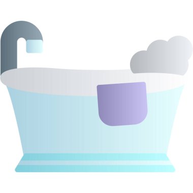 Küvet Düz Vektör Simgesi