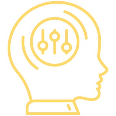 Beyin. Web simgesi basit illüstrasyon