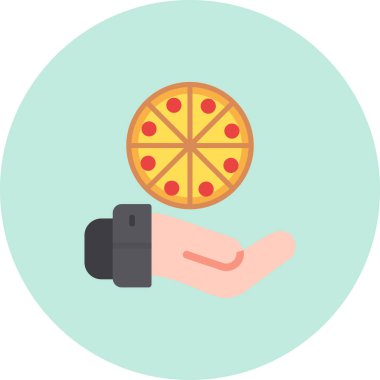 pizza. Web simgesi vektör illüstrasyonu