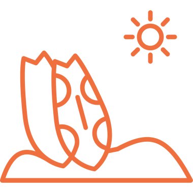 güneş web simgesi vektör illüstrasyonu