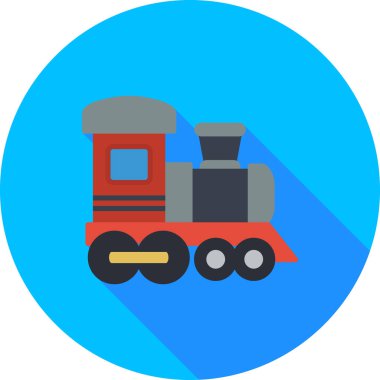 tren. Web simgesi basit illüstrasyon