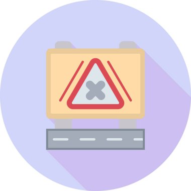 uyarı düz vektör simgesi