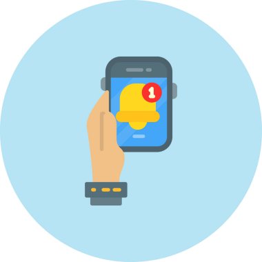 Mobil uygulama simgesi, vektör illüstrasyonlu akıllı telefon