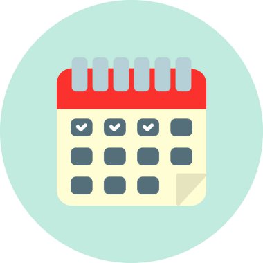 Takvim web simgesi, vektör çizim