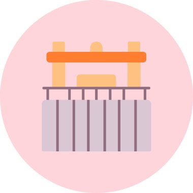 Çöp kutusu simgesi, vektör illüstrasyonu