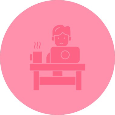 Ofis çalışanının vektör illüstrasyonu