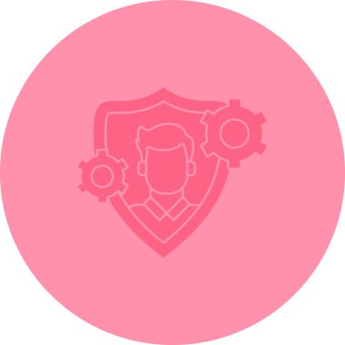 Kalkan. Web simgesi basit illüstrasyon