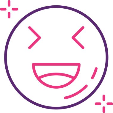 Gülümse. Web simgesi basit illüstrasyon