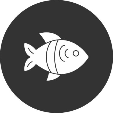 Balık. Web simgesi basit illüstrasyon