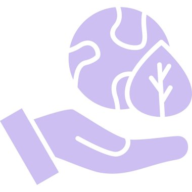 Beyaz arkaplanda bir bitki simgesi, illüstrasyon, vektör tutan eller