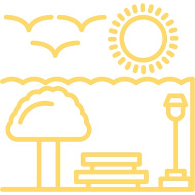 Bir ağaç simgesinin vektör illüstrasyonu