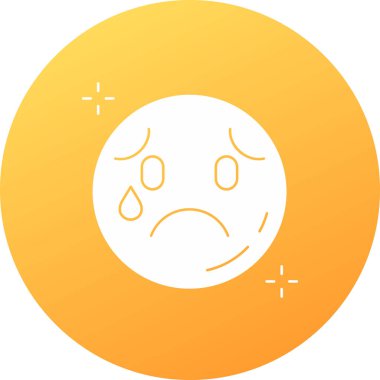 Üzgün surat. Basit tasarım