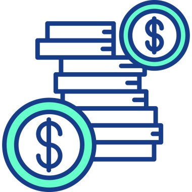 Dolar. Web simgesi basit illüstrasyon