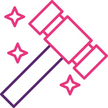 Sihirli değnek. Web simgesi basit illüstrasyon