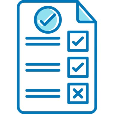 kontrol listesi simgesi, vektör illüstrasyonu